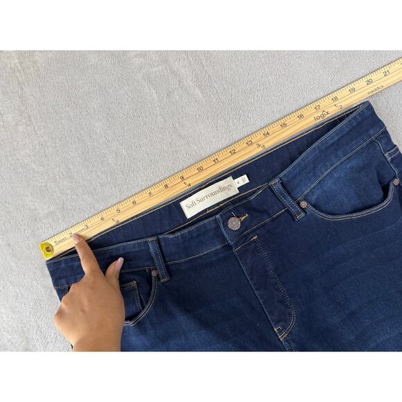 Soft Surroundings XL Ultimate Denim 5-Pocket Jeans Relaxed Straight Full Length - Picture 4 of 9